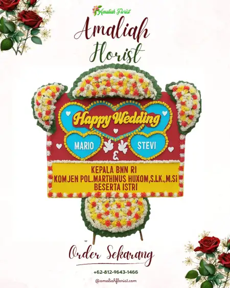 Papan Bunga Pernikahan Repaking